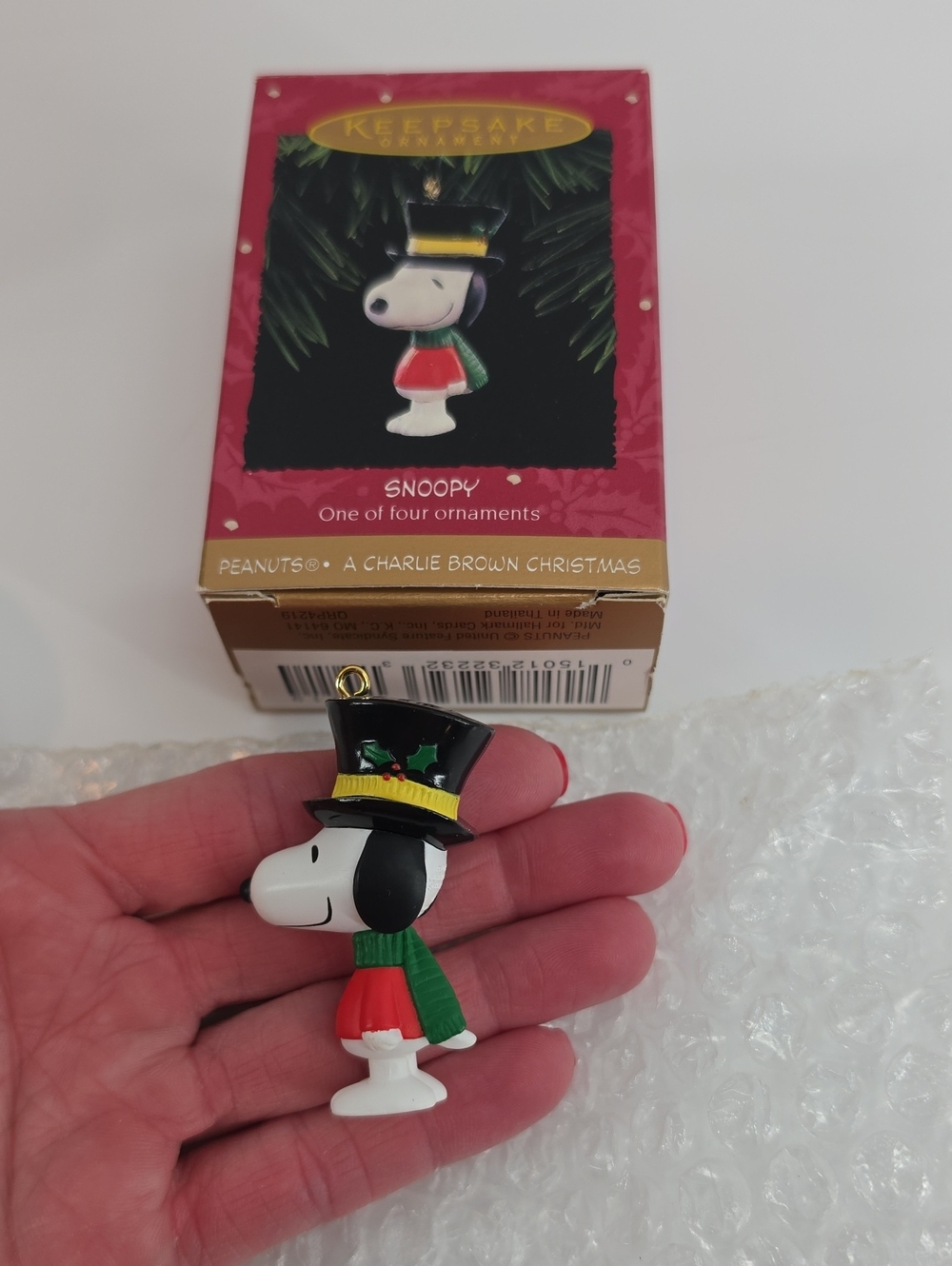 Hallmark Snoopy Black, Red & Green Keepsake Ornament